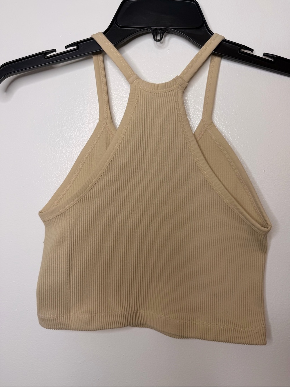 Ashley By 26 International Ribbed Crop Tank Top in Tan - Picture 4 of 4